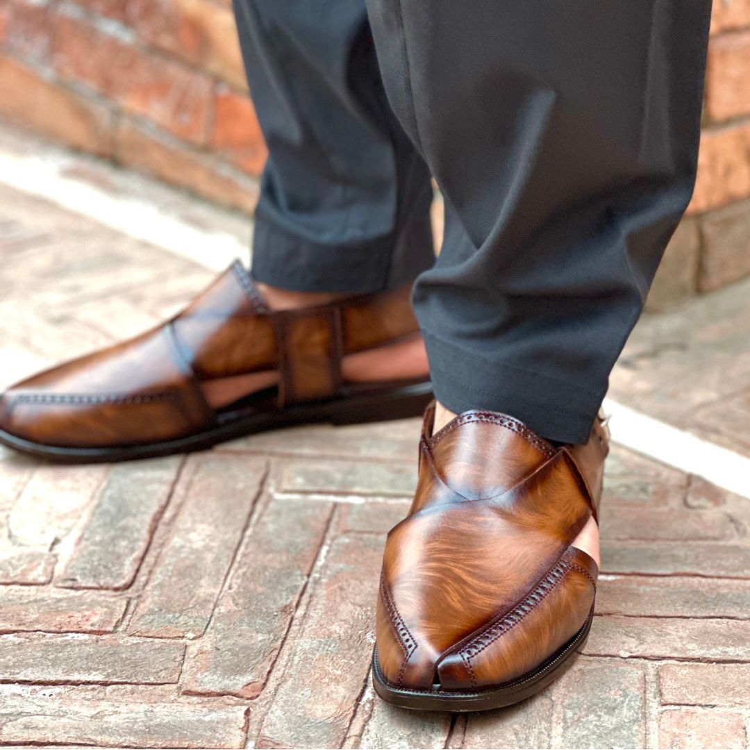 Babar-sheer leather peshawari sandal