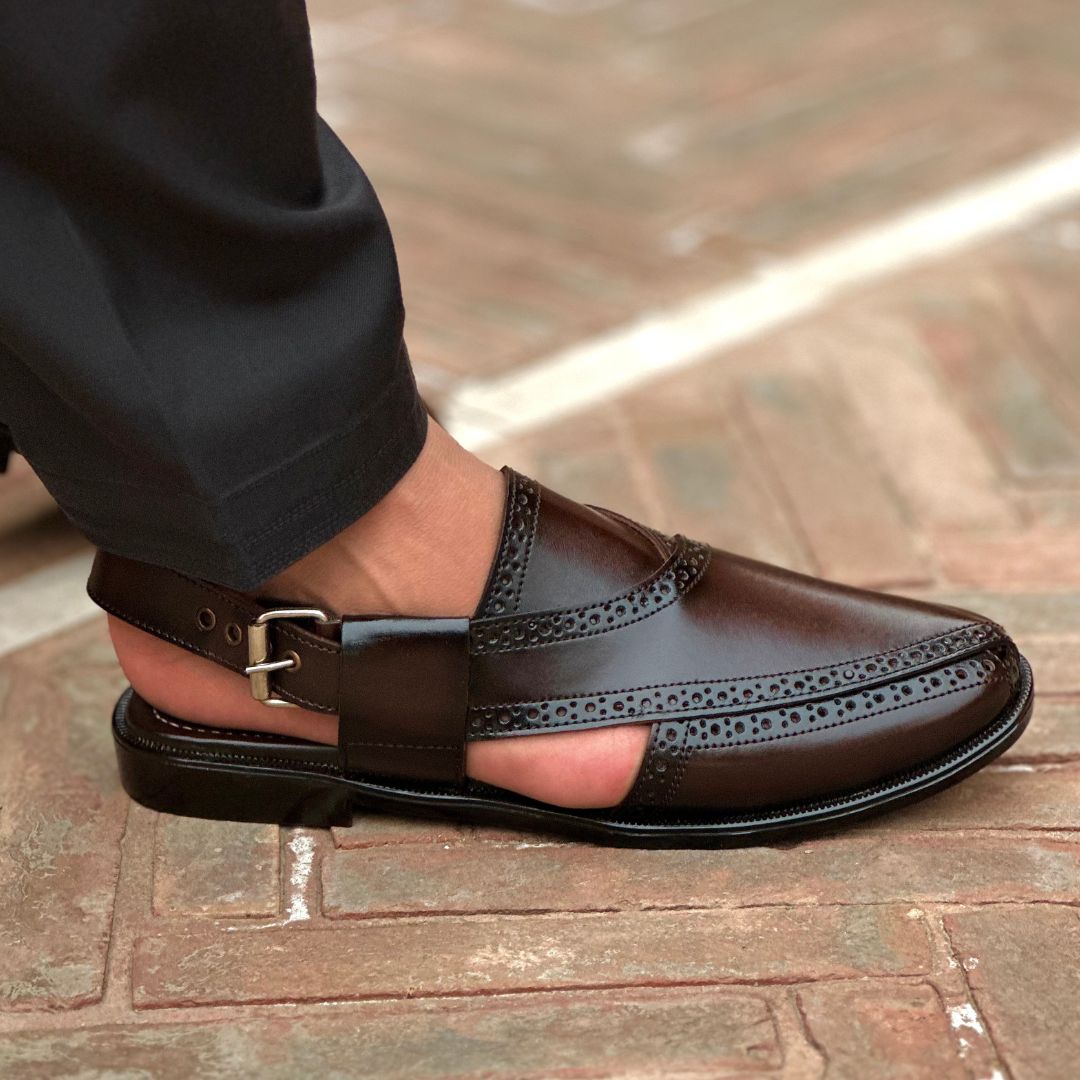 Brown Leather Pehsawari Sandal