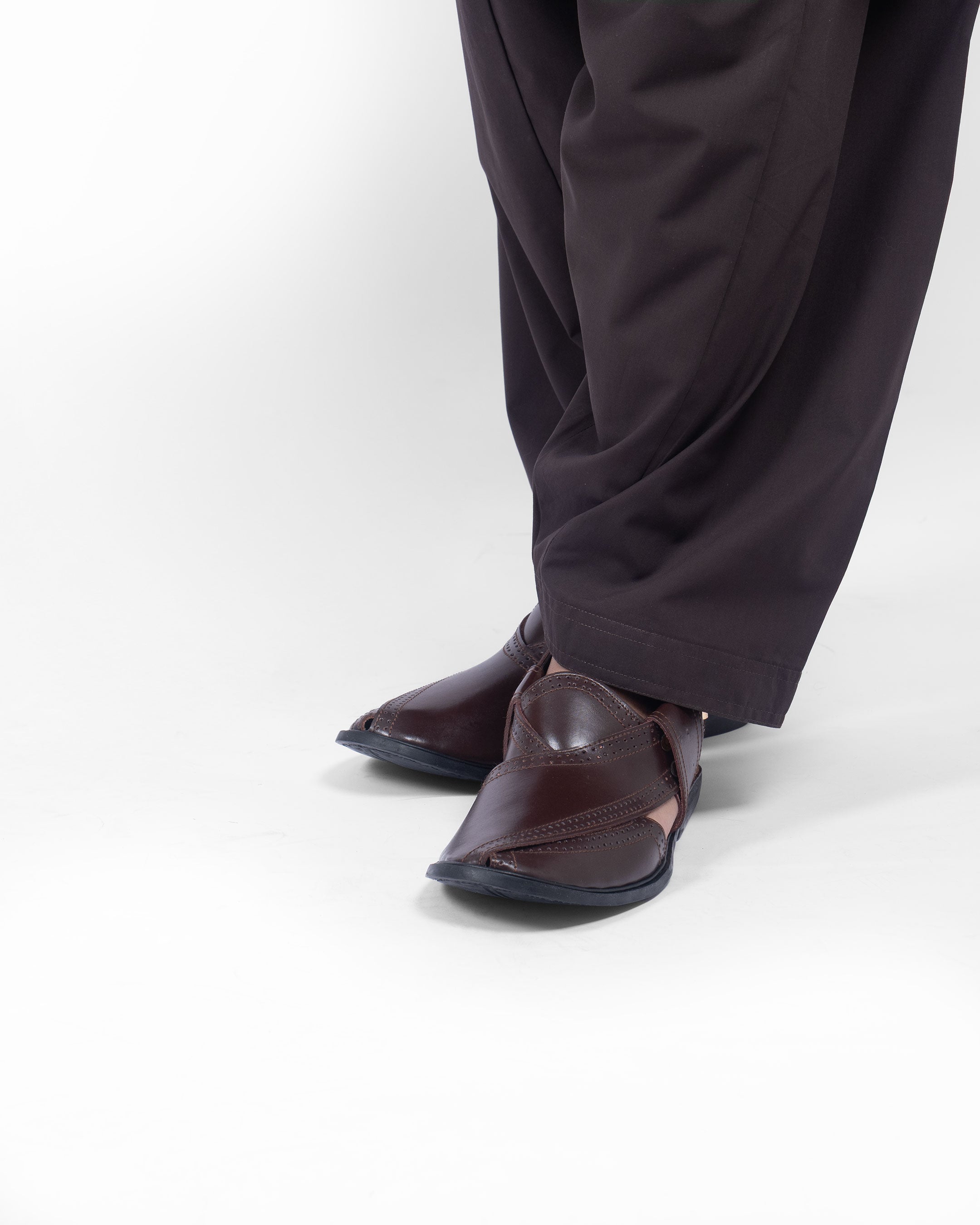 Brown Leather Pehsawari Sandal