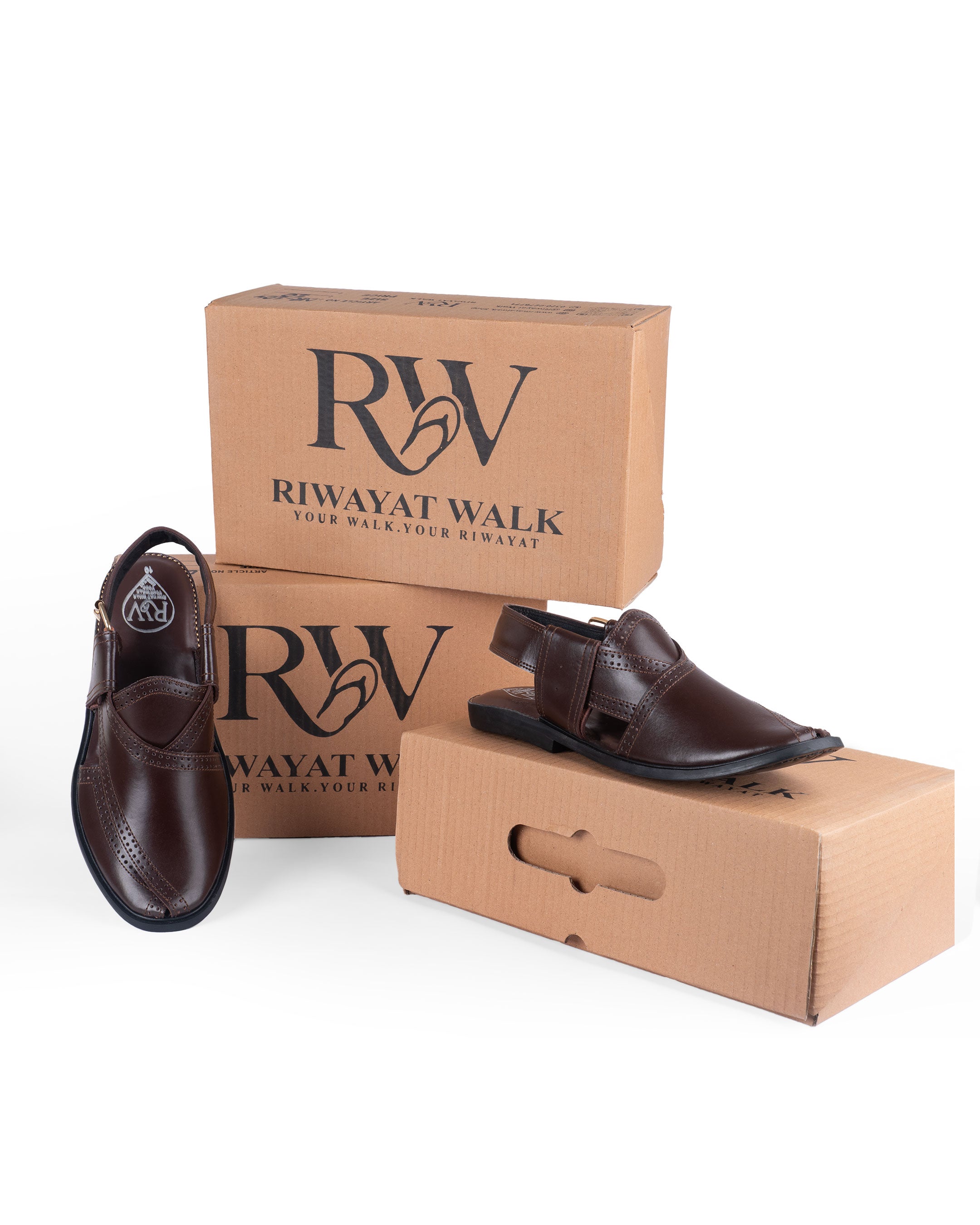 Brown Leather Pehsawari Sandal