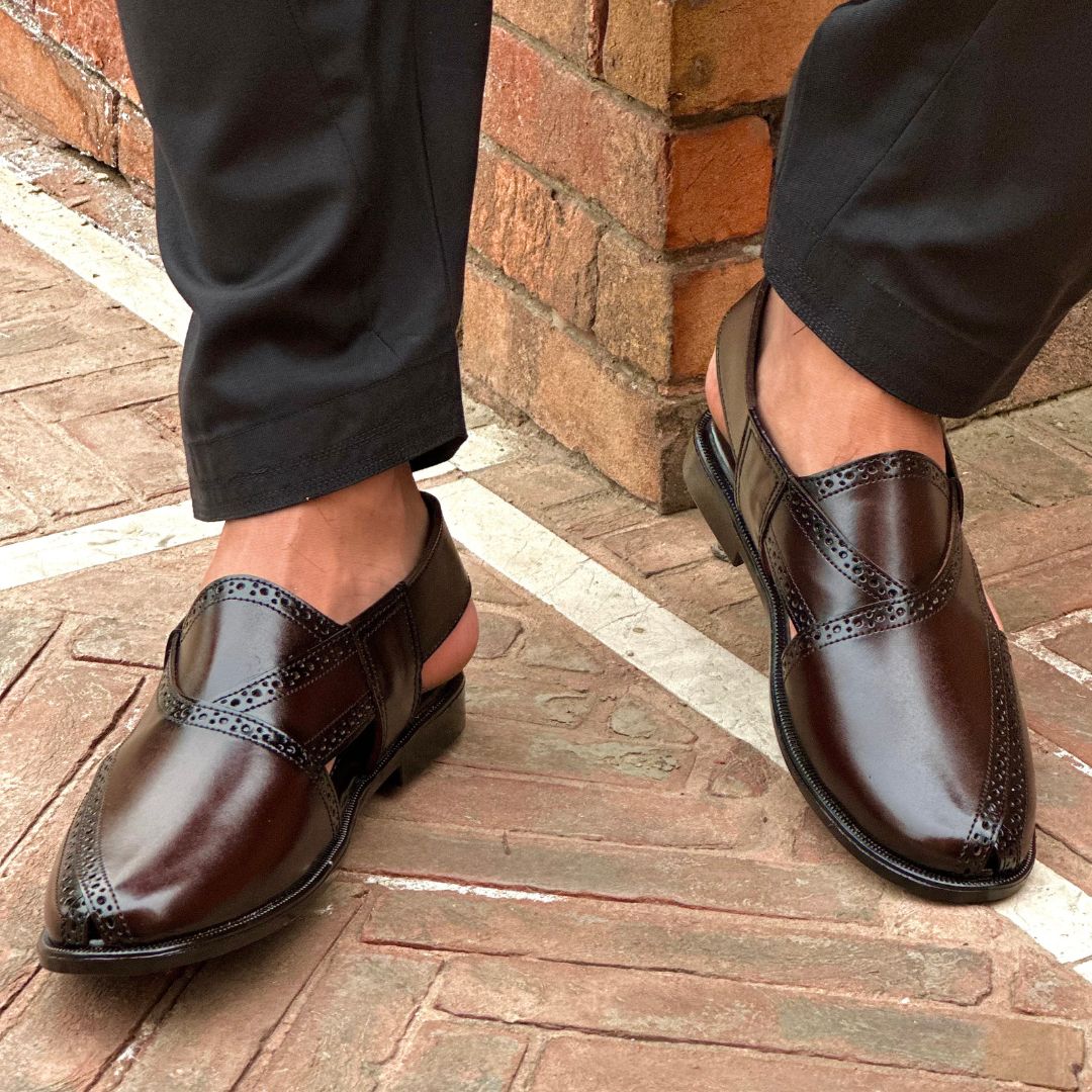 Brown Leather Pehsawari Sandal